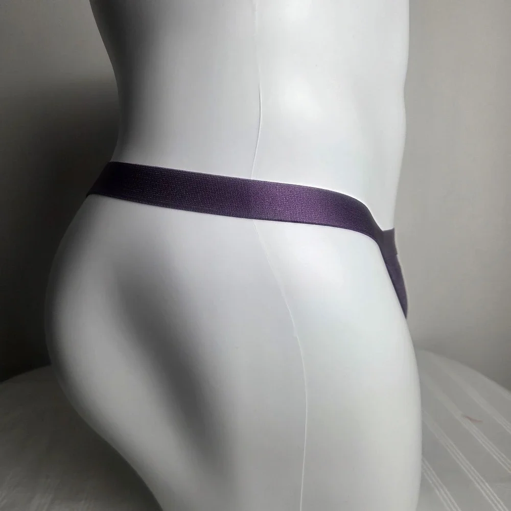 Cosabella Men's Signature stretch  Italian Lace Thong Purple Designer Underwear